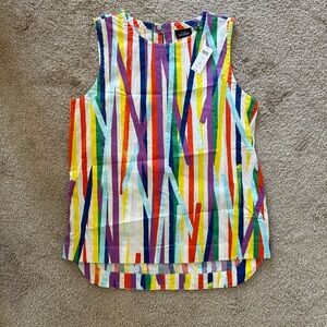 Colorful Striped Sleeveless Top